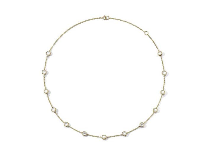 Ippolita Mother of Pearl Lollipop Confetti 13-Stone Station Necklace in 18K Yellow Gold