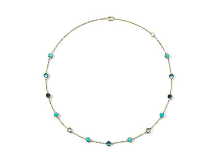 Ippolita "Lollipop" Collection 13-Stone Station Necklace in 18K Yellow Gold