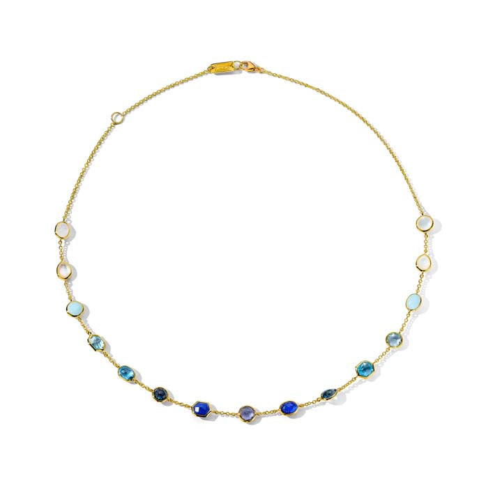 Ippolita 18" 15-Stone Station “Mare” Chain Necklace in 18K Yellow Gold