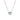 Mountz Collection Aquamarine Pendant Necklace with Diamonds in 14K White Gold