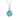 Mountz Collection Swiss Blue Topaz and Diamond Hexagonal Pendant Necklace in 14K White Gold