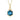 Mountz Collection London Blue Topaz and Diamond Hexagonal Pendant Necklace in 14K Yellow Gold