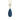 Mountz Collection London Blue Topaz and Diamond Pendant Necklace in 14K Yellow Gold
