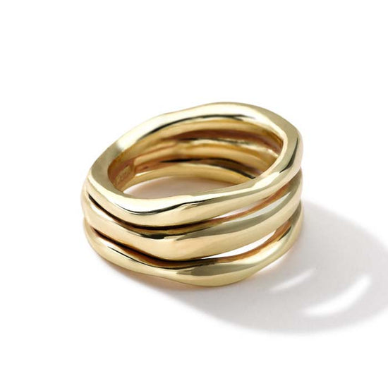 Ippolita Classico Smooth Squiggle Triple Band Ring in 18K Yellow Gold