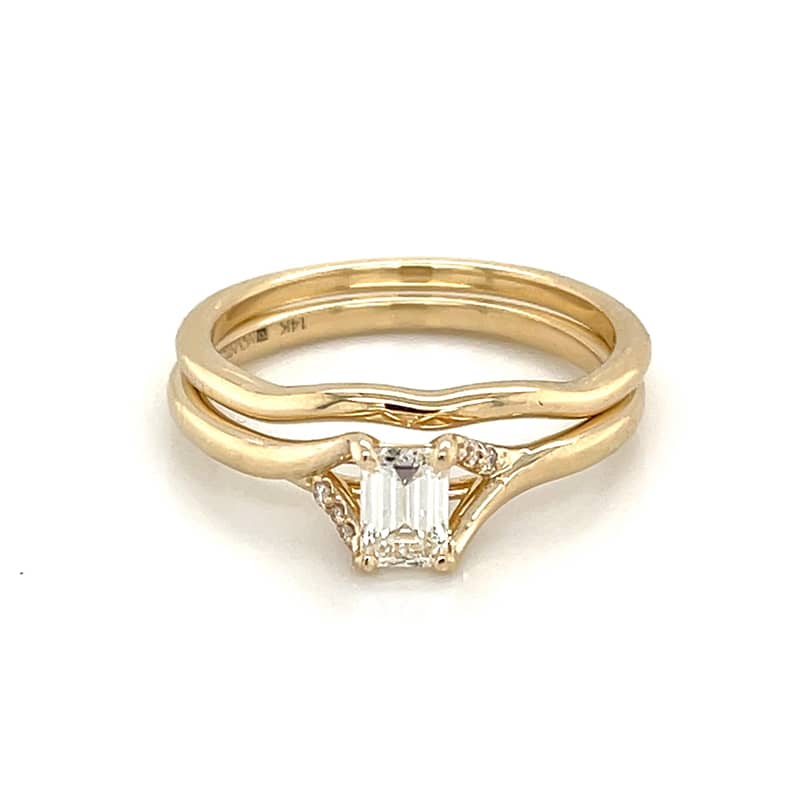Custom Design Gold Center Stone Ring