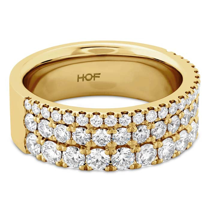 Hearts On Fire Grace Triple Row Ring in 18K Yellow Gold