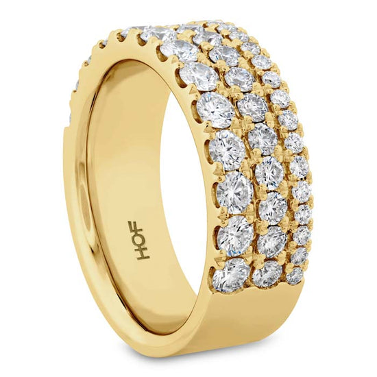 Hearts On Fire Grace Triple Row Ring in 18K Yellow Gold