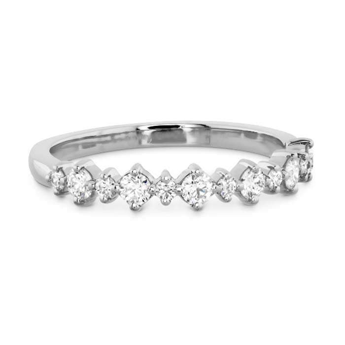 Hearts On Fire .33-.40CTW Gracious Classic Diamond Wedding Band 18K White Gold