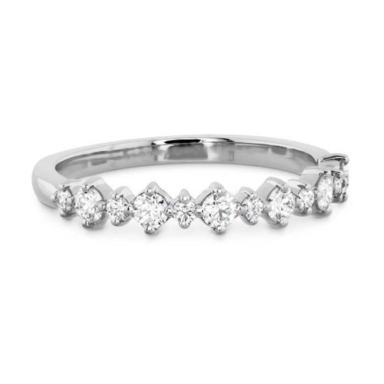 Hearts On Fire .33-.40CTW Gracious Classic Diamond Wedding Band 18K White Gold