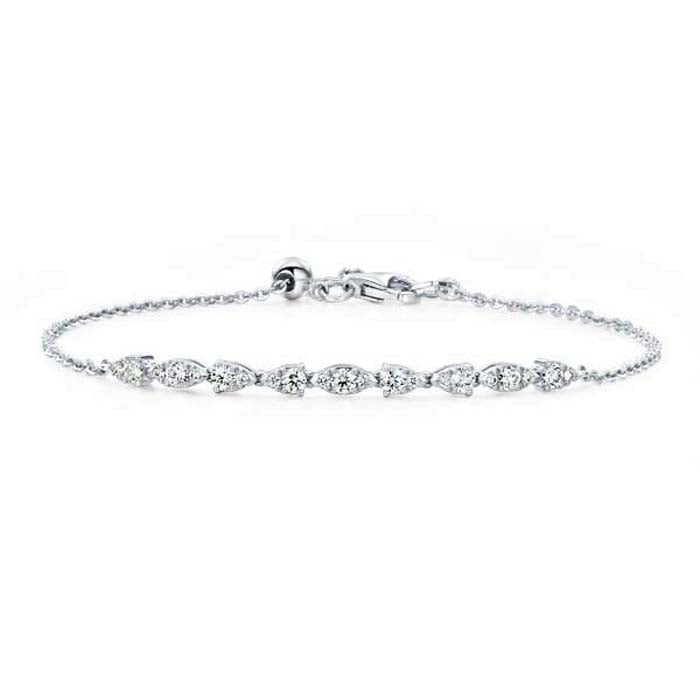 Hearts On Fire .40-.46CTW Aerial Dewdrop Bracelet in 18K White Gold