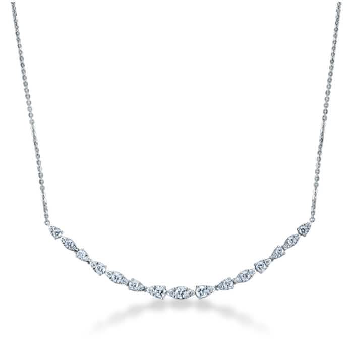 Hearts On Fire Medium Aerial Dewdrop Pendant Necklace in 18K White Gold