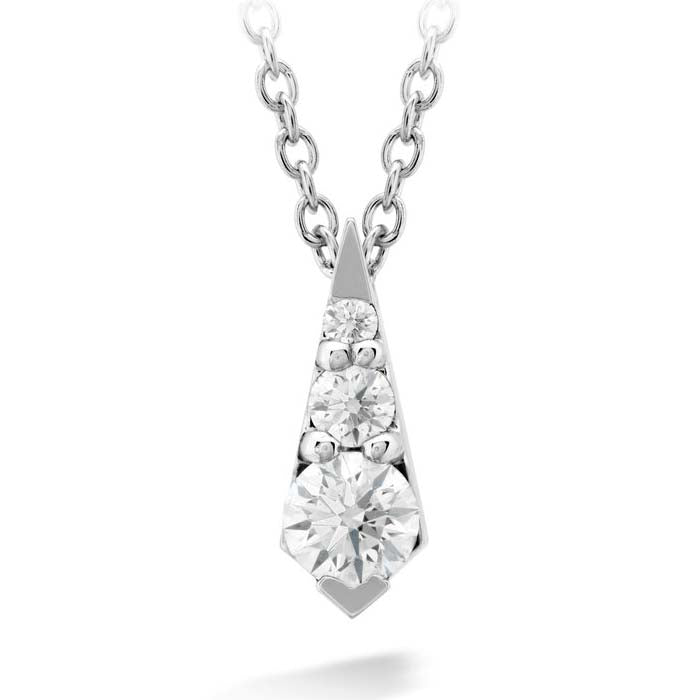 Hearts On Fire Triplicity Diamond Drop Pendant in 18K White Gold