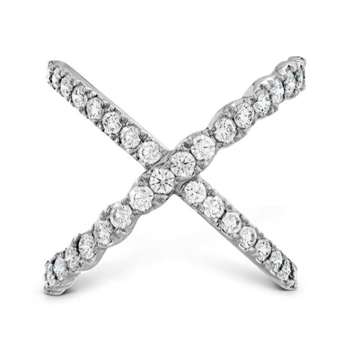 Hearts On Fire Lorelei Diamond Criss-Cross Ring in 18K White Gold