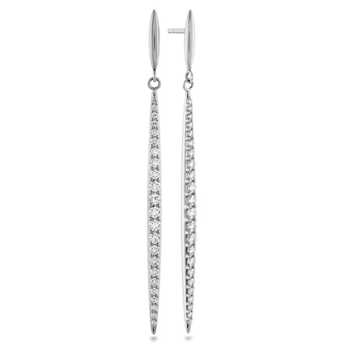 Hearts On Fire .82-.92CTW Classic Stiletto Earrings in 18K White Gold