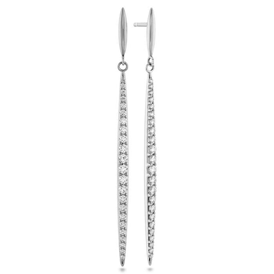 Hearts On Fire .82-.92CTW Classic Stiletto Earrings in 18K White Gold