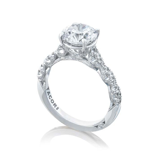 Tacori .39CTW "Petite Crescent" Engagement Ring Mounting in Platinum