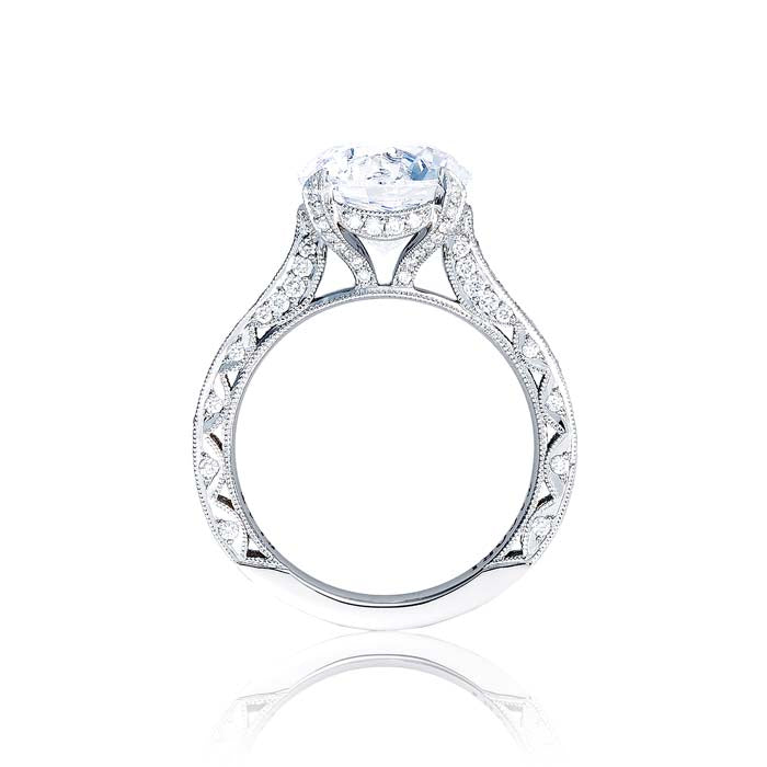 Tacori Classic Crescent RoyalT Round Solitaire Engagement Ring Semi-Mounting in Platinum