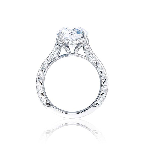 Tacori Classic Crescent RoyalT Round Solitaire Engagement Ring Semi-Mounting in Platinum