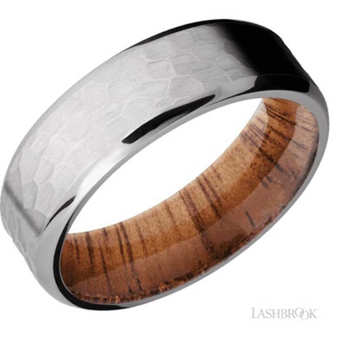 Lashbrook 7MM Titanium and Koa Hardwood Wedding Band