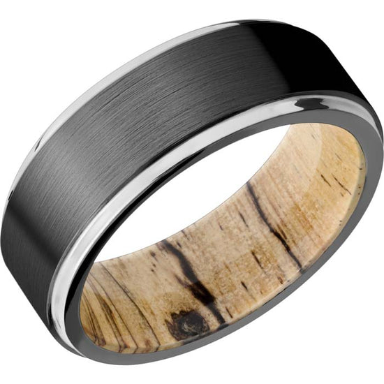 Lashbrook 8MM Hardwood Sleeve Wedding Band in Zirconium