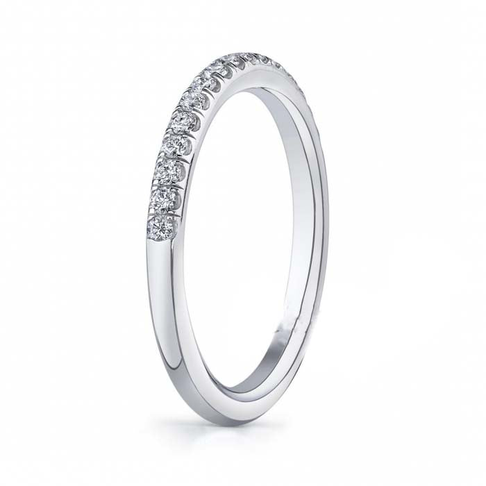 Mountz Collection Diamond Micro "U" Prong Wedding Band in 14K White Gold