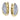 Simon G. Diamond Pavé Oval Hoop Earrings in 18K White and Yellow Gold