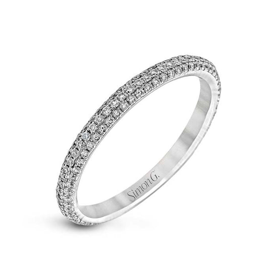 Simon G. Pavé Diamond Wedding Band in 18K White Gold