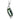 Simon G. Fancy Cut Green Tourmaline and Diamond Pendant in 18K White Gold