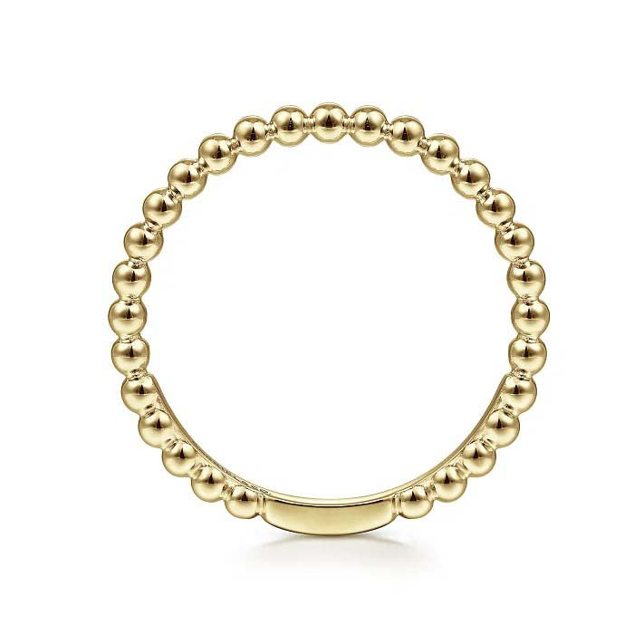 Gabriel & Co. Bujukan Beaded Stackable Ring in 14K Yellow Gold