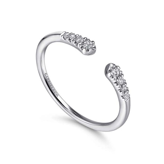 Gabriel & Co. Split Diamond Stackable Ring in 14K White Gold