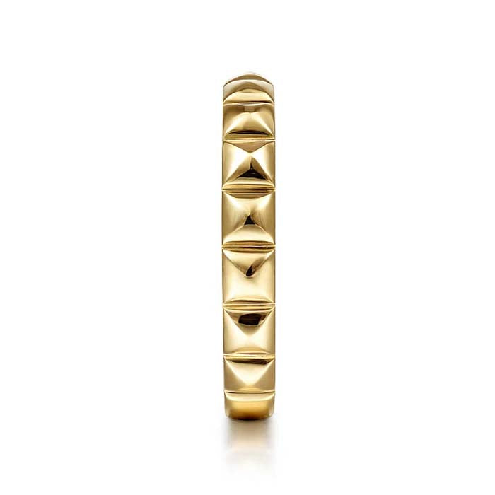 Gabriel & Co. Pyramid Band Ring in 14K Yellow Gold