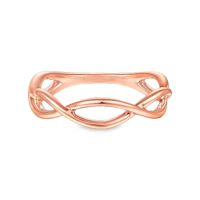 Gabriel & Co. Twisted Stackable Ring in 14K Rose Gold