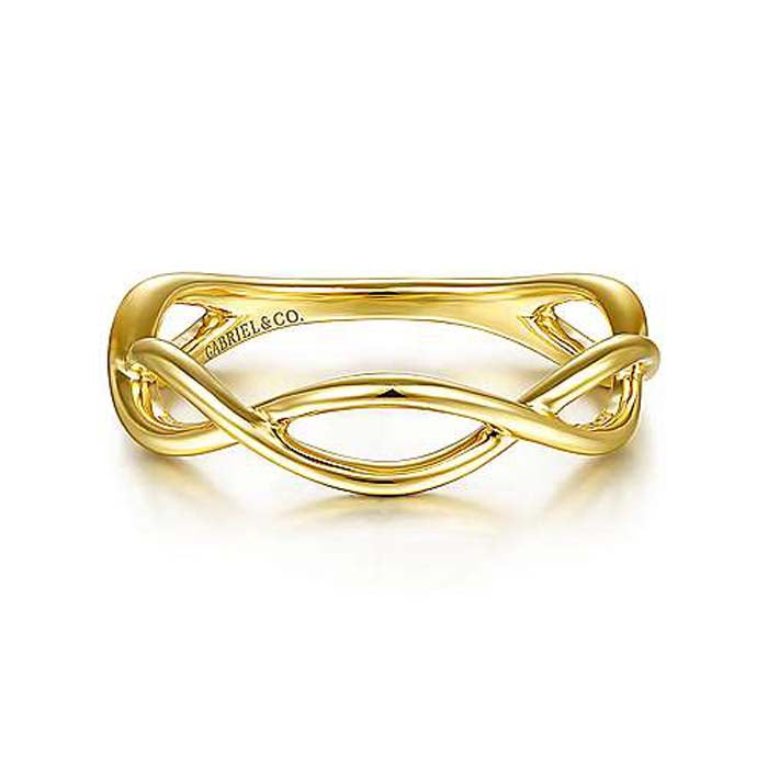 Gabriel & Co. Twisted Stackable Ring in 14K Yellow Gold