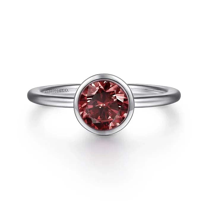 Gabriel & Co. Garnet Ring in Sterling Silver