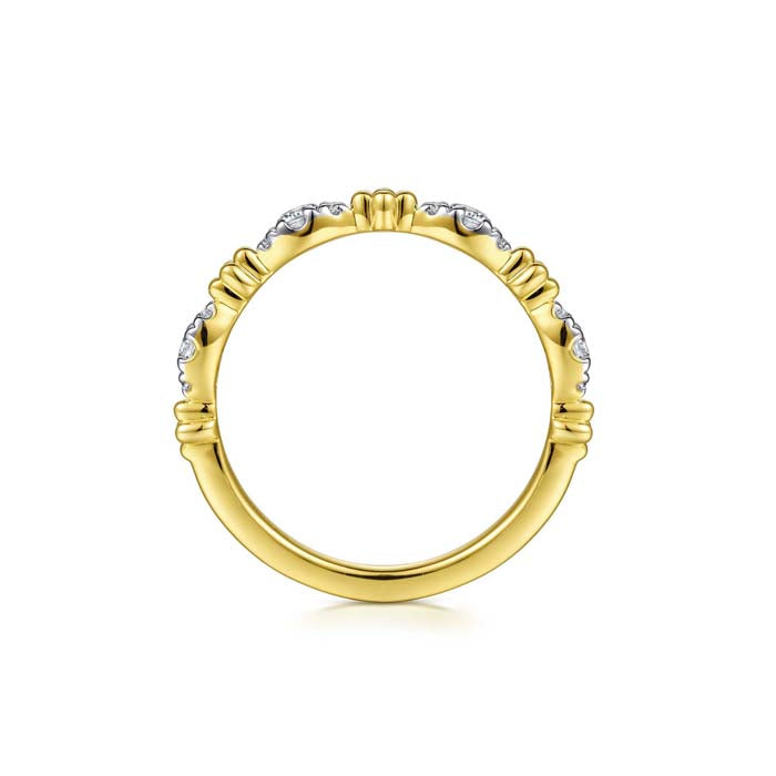 Gabriel & Co. Bujukan Diamond Marquise Shape Stackable Ring in 14K Yellow Gold