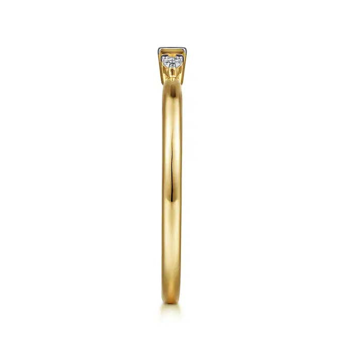 Gabriel & Co. Diamond and Sapphire Stackable Ring in 14K Yellow Gold