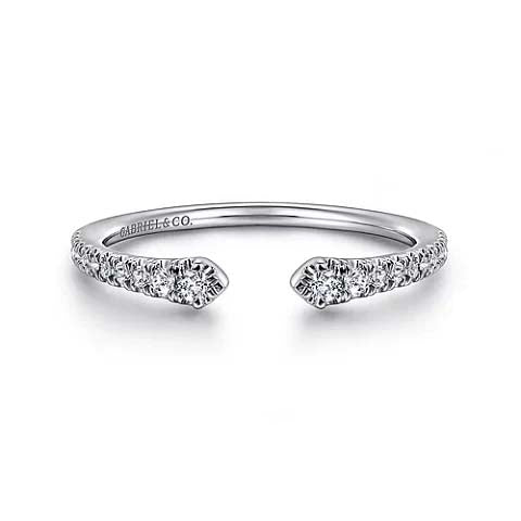 Gabriel & Co. Diamond Stackable Open Ring in 14K White Gold