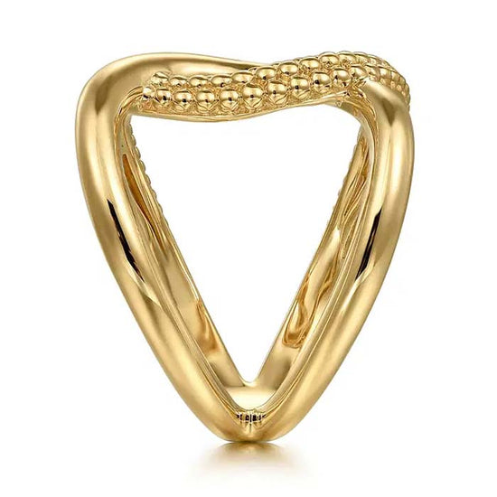 Gabriel & Co. "Bujukan" Twisted Intertwining ring in 14K Yellow Gold