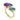 Gabriel & Co. Toi et Moi Amethyst and Swiss Blue Topaz Open Ring in 14K Yellow Gold