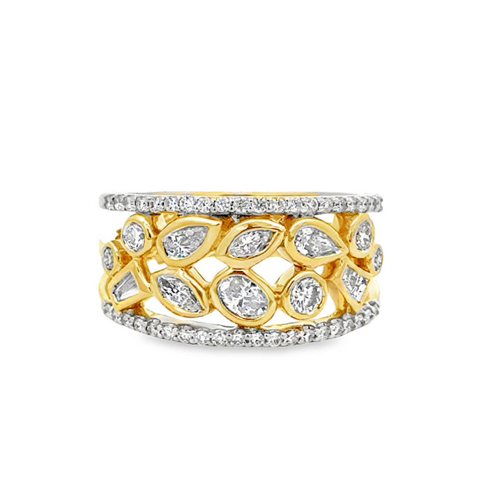 Mountz Collection 1.394CTW Mixed Cut Diamond Ring in 14K Yellow Gold