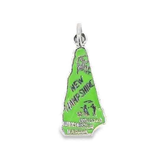 Estate New Hampshire Charm with Enamel in Sterling Silver