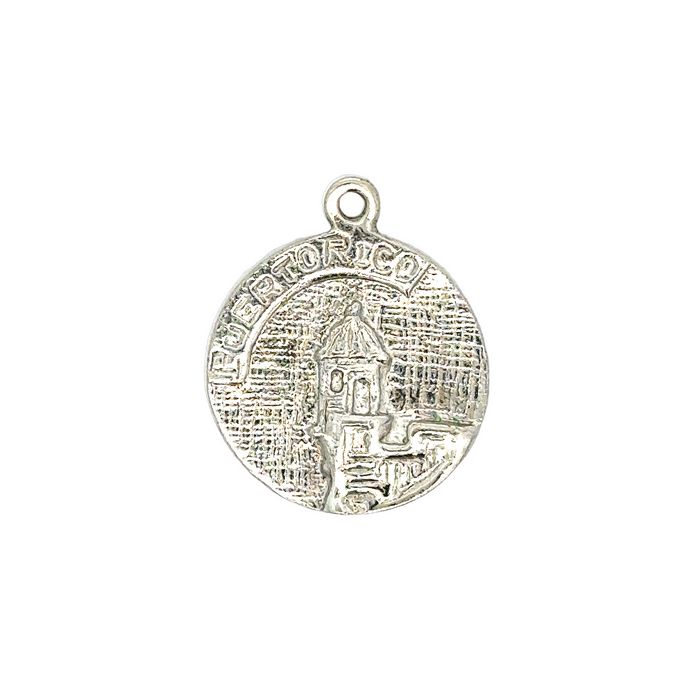 Estate Puerto Rico Charm in Sterling Silver