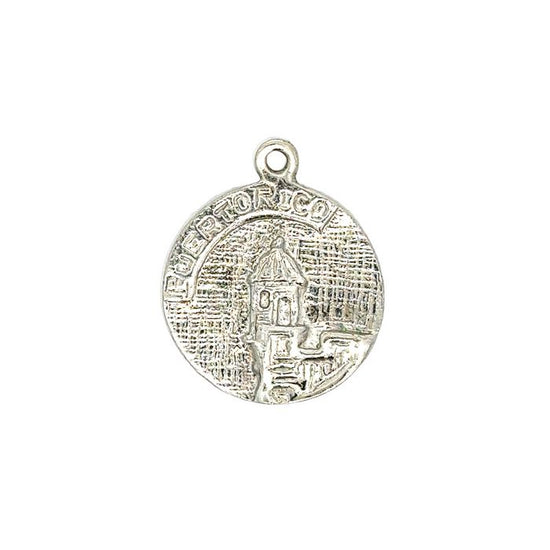 Estate Puerto Rico Charm in Sterling Silver