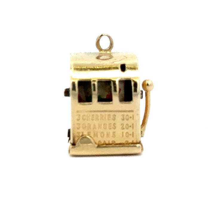 Estate Slot Machine Charm in 14K Yellow Gold