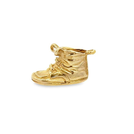 Estate Baby Shoe Charm in 14K Yellow Gold