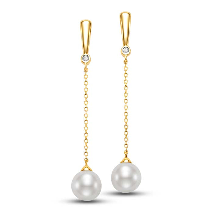 Mastoloni 8-8.5MM Pearl Drop Earrings in 14K Yellow Gold