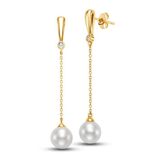 Mastoloni 8-8.5MM Pearl Drop Earrings in 14K Yellow Gold