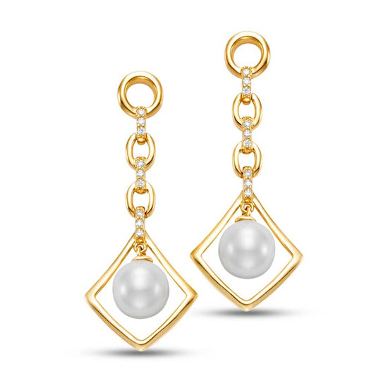 Mastoloni 7-7.5MM Pearl Drop Earrings in 18K Yellow Gold