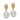 Mastoloni 9-9.5mm Freshwater Cultured Pearl Half Moon Dangle Earrings with Diamonds in 18K Yellow Gold