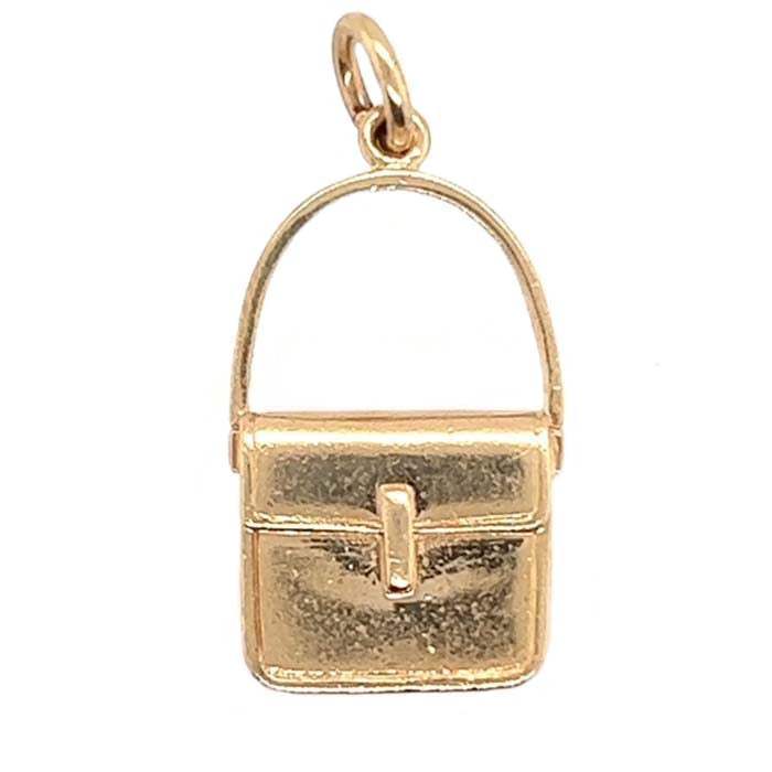 Estate Handbag Charm in 14K Yellow Gold